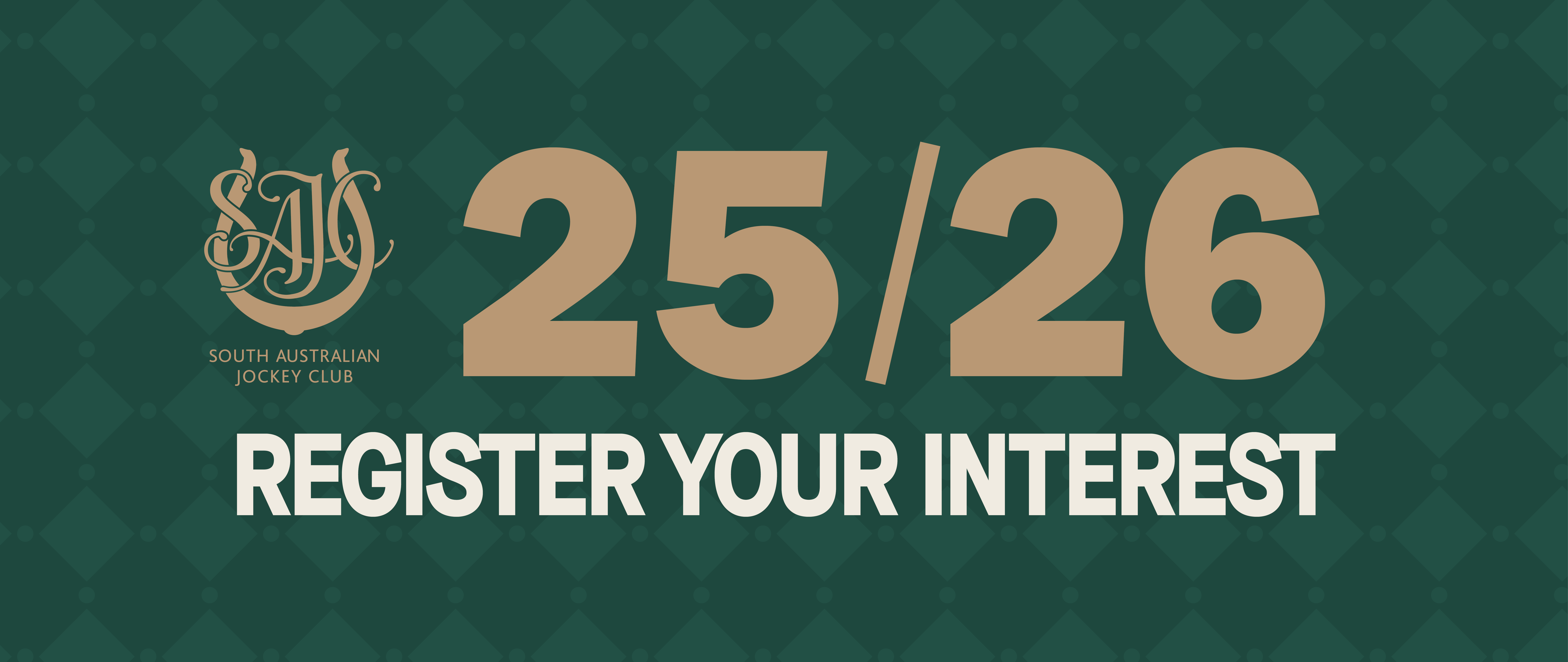 Banner image to with SAJC Logo and 25/26 Register Your Interest for the Level 2 Members Open Day