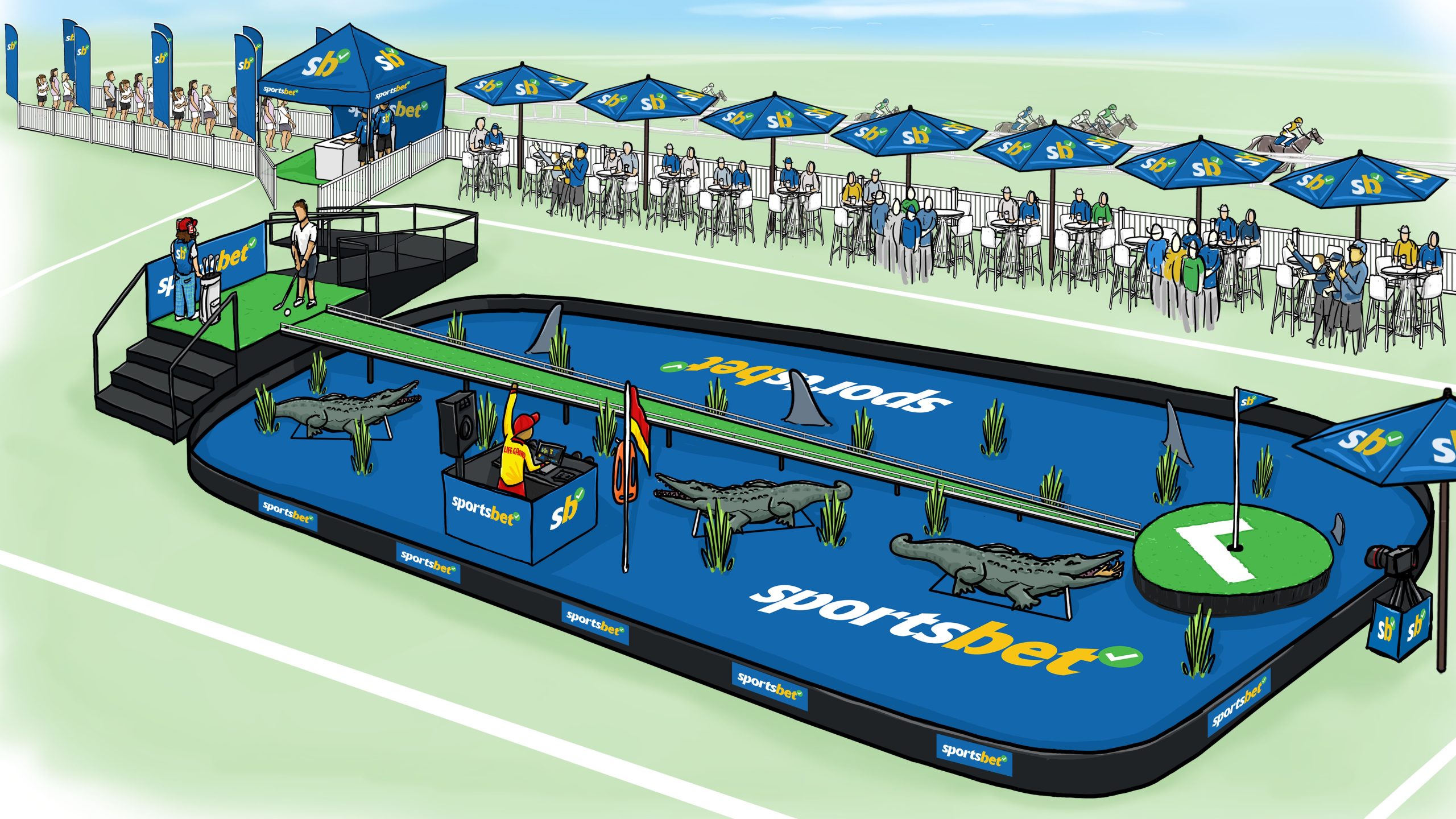 Sportsbet putting activation for the 2024 Adelaide Racing Carnival at Morphettville